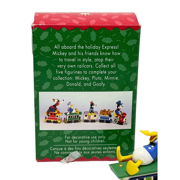 VTG Hallmark Merry Miniatures Donalds Passenger Car Mickey Express Disney Decor - Picture 4 of 5